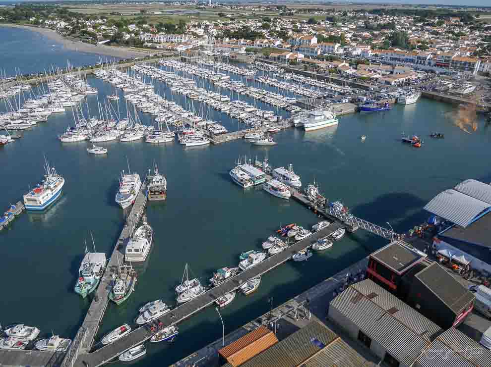 Ile de noirmoutier l&apos;herbaudière vue d&apos;avion